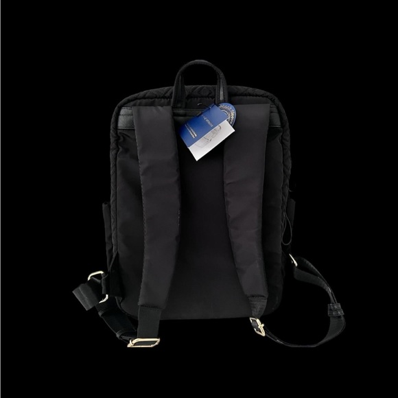 BRAND NEW w/ TAGS ADRIENNE VITTADINI DIAMOND QUILTED BLACK NYLON BACKPACK main image 6